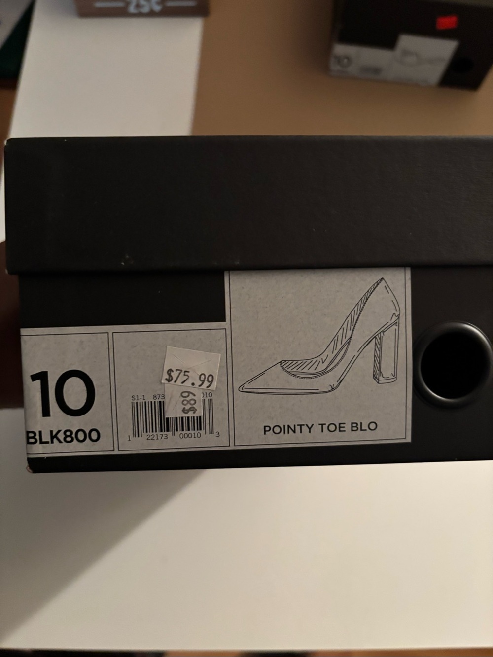 Banana Republic Black Pointed Toe Block Heel Pumps (Size 10)